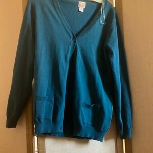 Canyon River blues  V-Neck Cardigan large